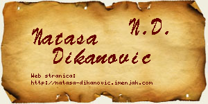 Nataša Dikanović vizit kartica